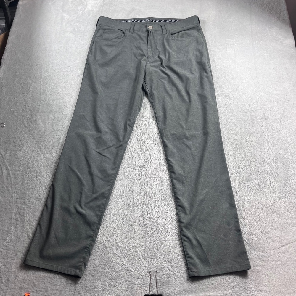 Bonobos Golf Pants Mens 33x32 Athletic Fit Gray Performance Five Pocket Trousers